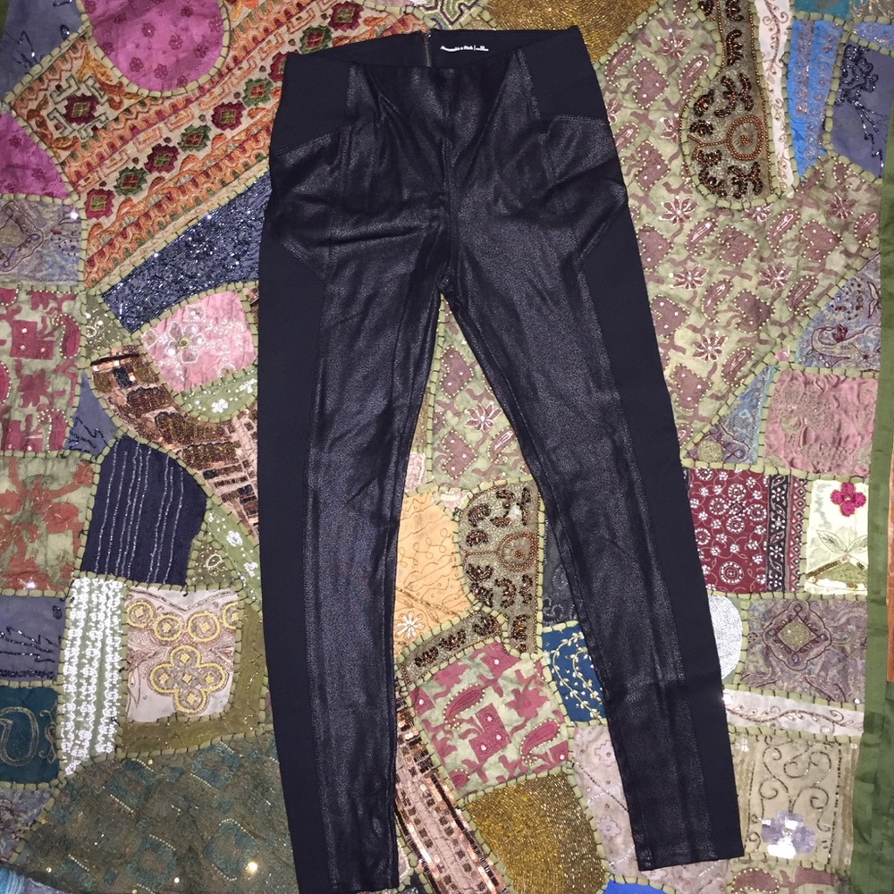 Abercrombie leather leggings